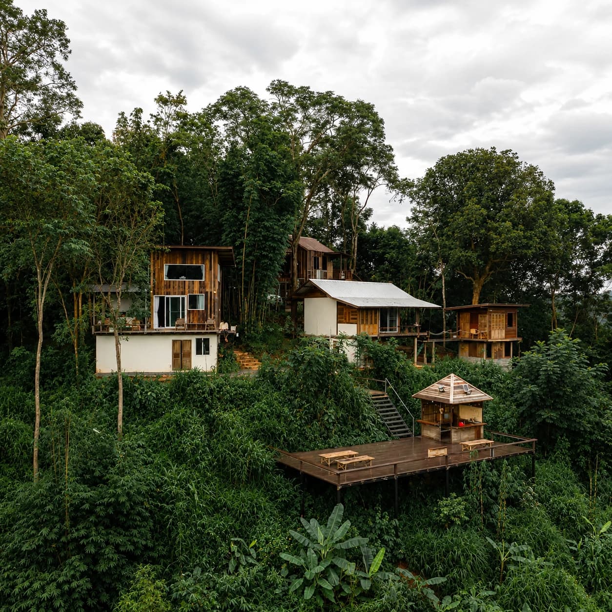 บ้านเล็กในป่าใหญ่ At น่าน ที่พักจังหวัดน่าน วิวภูเขา